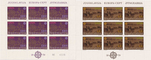 Jugosławia Mi.1787-1788 Arkusiki czyste** Europa Cept