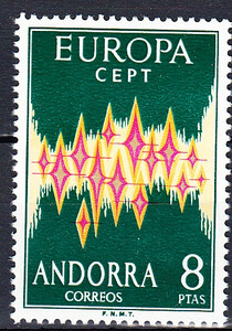 Andorra hiszpańska 071 czyste** Europa Cept