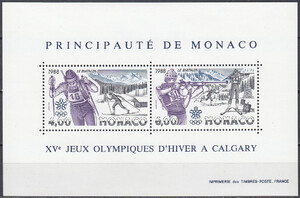 Monaco Mi.1855-1856 blok 38 czyste**