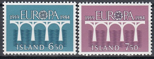 Islandia Mi.0614-615 czyste** Europa Cept