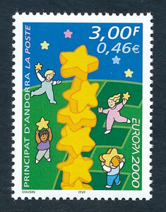 Andorra francuska 0551 czyste** Europa Cept