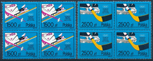 3221-3222 w czwórkach czysty** Zimowe Igrzyska Olimpijskie w Albertville
