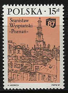 Znaczek Pocztowy. 2957 czysty** XV Ogólnopolska Wystawa Filatelistyczna "Poznań '87" 