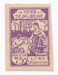 Litwa Środkowa 47 A czysty** Otwarcie Sejmu Litwy Środkowej 