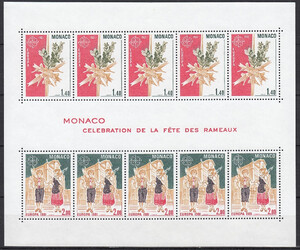 Monaco Mi.1473-1474 blok 17 czyste** Europa Cept
