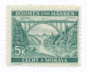 Protektorat Czech i Moraw Mi.057 a niebieskozielony czysty**