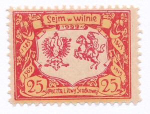  Litwa Środkowa 45 B czysty* Otwarcie Sejmu Litwy Środkowej