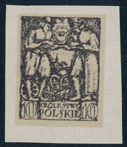 Projekt konkursowy - Polskie Marki Pocztowe 1918 rok - autor J.Sosnkowski , T.Gronowski