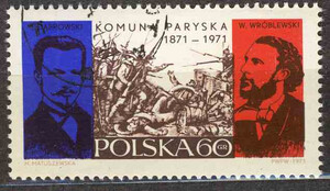 znaczek pocztowy 1919 kasowany 100 rocznica Komuny Paryskiej