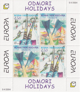 Bośnia i Hercegowina - Chorwacka Poczta Mi.0129-130 Blok 4 czysty** Europa Cept