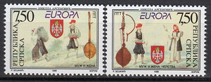 Republika Serbska Mi.0105-106 czyste** Europa Cept