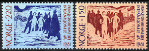 Norwegia Mi.0845-846 czyste** znaczki pocztowe