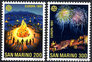 San Marino Mi.1225-1226 czyste** Europa Cept