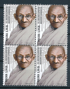 5012 w czwórce czyste** 150. rocznica urodzin Mahatmy Gandhiego