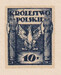 004 Projekt konkursowy barwa niebieska- Edmund Bartłomiejczyk Polskie Marki Pocztowe 1918 rok