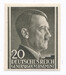GG 077 nieząbkowany czyste** Portret A.Hitlera na jednolitym tle